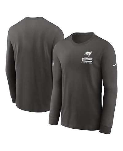 Nike Men's Pewter Tampa Bay Buccaneers Sideline Performance Long Sleeve T-Shirt