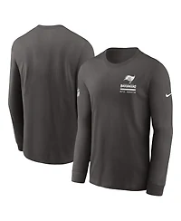 Nike Men's Pewter Tampa Bay Buccaneers Sideline Performance Long Sleeve T-Shirt
