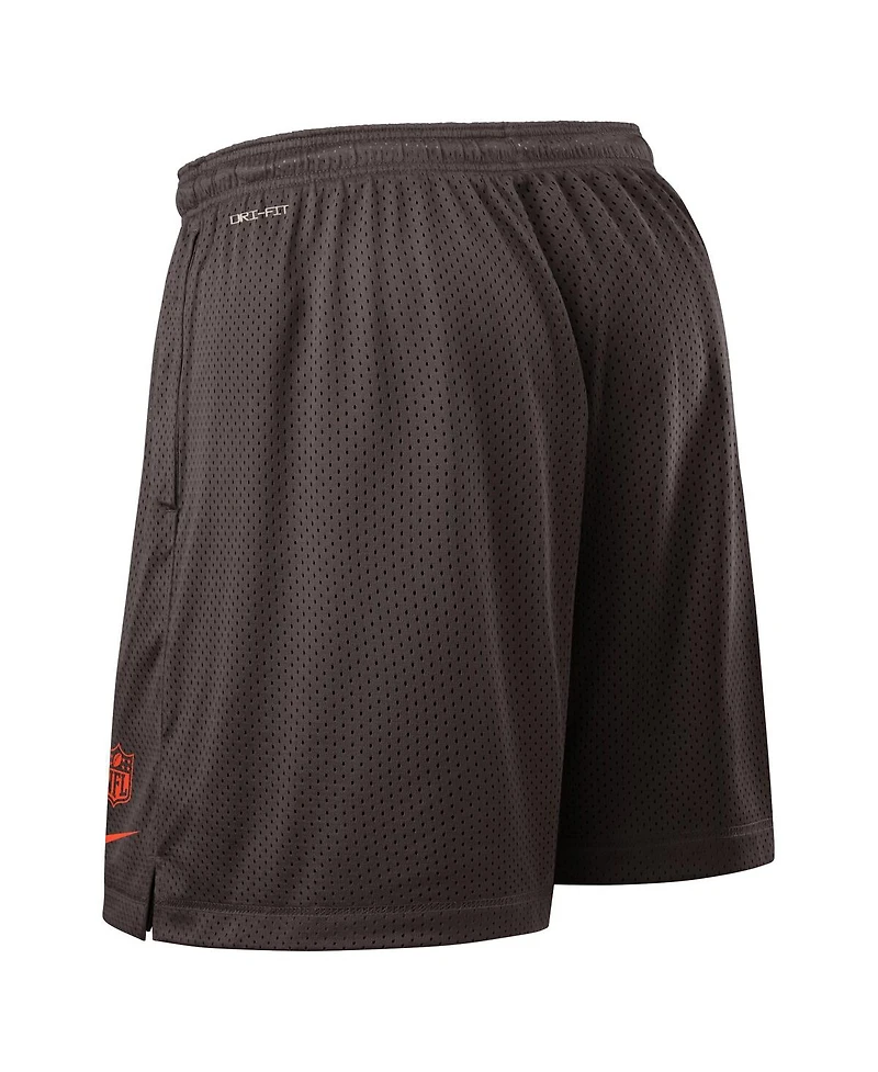 Nike Men's Brown Cleveland Browns Sideline Reversible Performance Shorts