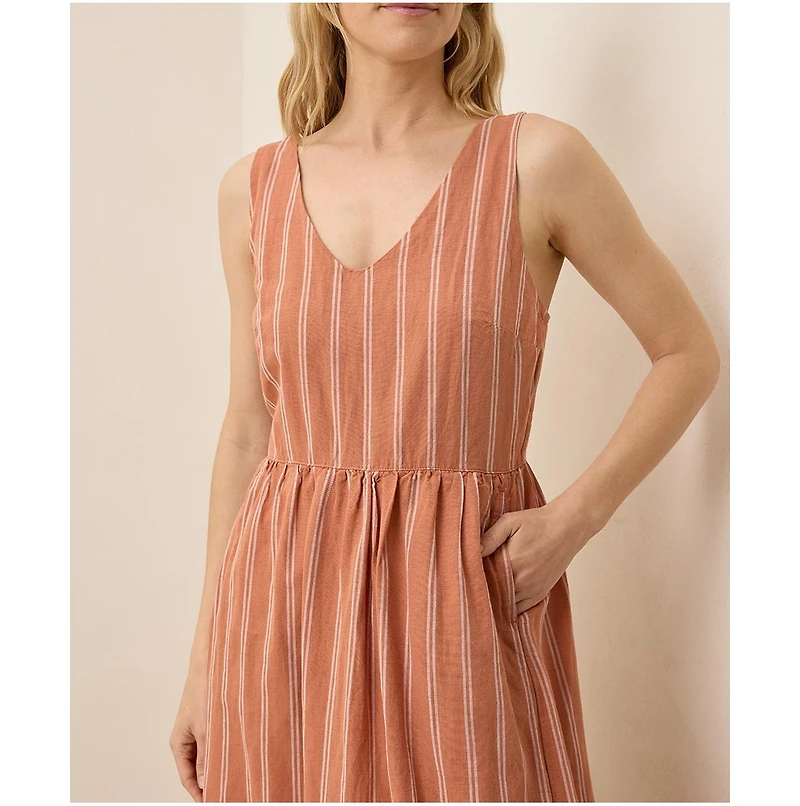 Pact Women's Organic Cotton Canopy Linen Blend Easy Tank Dress