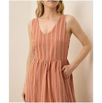 Pact Women's Organic Cotton Canopy Linen Blend Easy Tank Dress