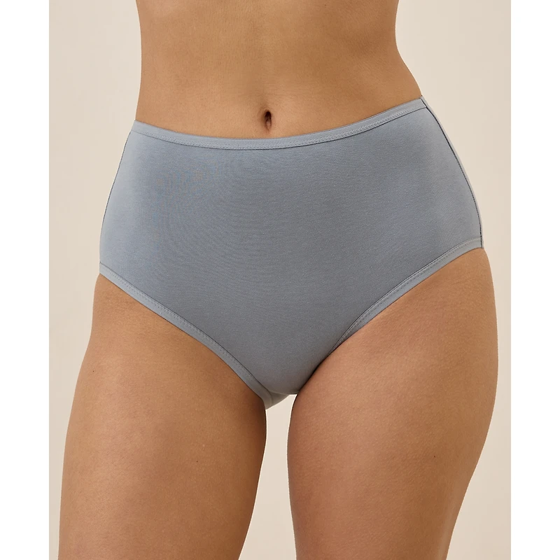 Pact Women's Organic Cotton Everyday High Rise Brief 6-Pack