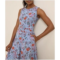 Pact Women's Organic Cotton Fit & Flare Keyhole Back Dress