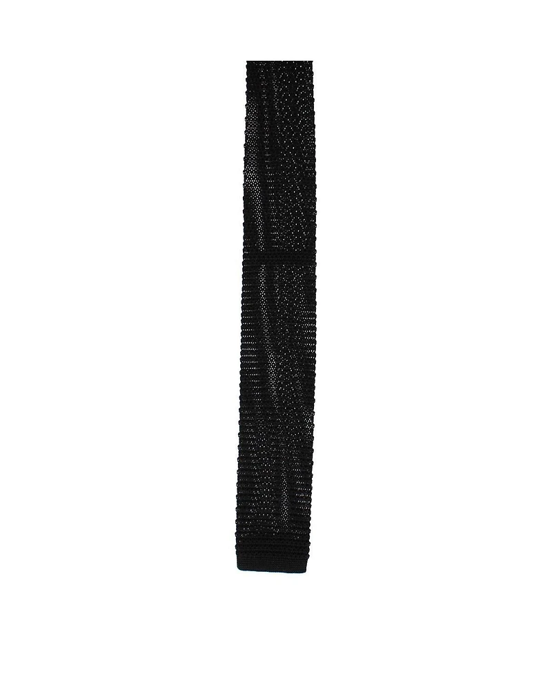 Trafalgar Men's Zion Knit Silk Solid Colored Necktie