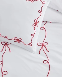 Peri Home Sasha Bows Embroidered 2-Pc. Duvet Cover Set, Twin