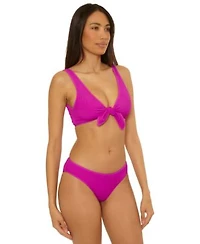 Becca Womens Crinkle Crush Bikini Top Hipster Bottoms