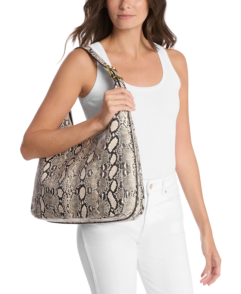 Michael Michael Kors Nolita Large Hobo Leather Shoulder Bag