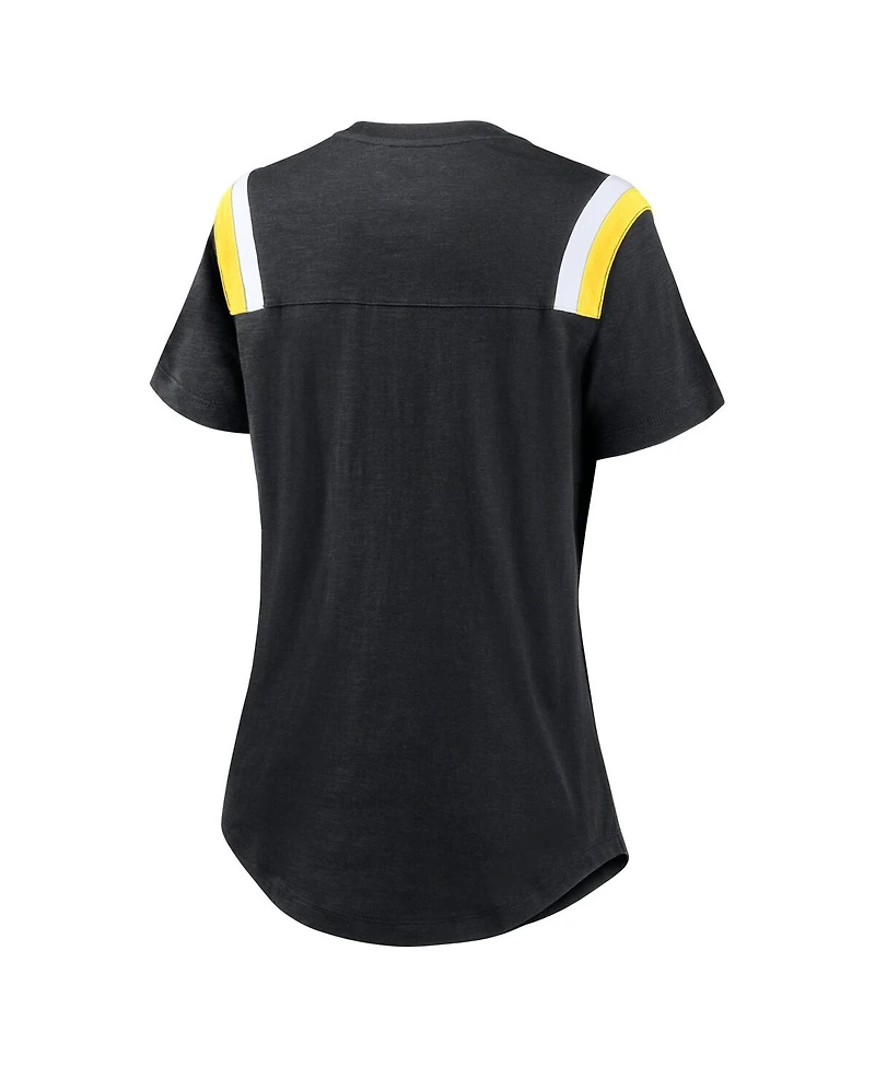 Nike Women's Heather Black Pittsburgh Steelers Historic Slub Fashion T-Shirt