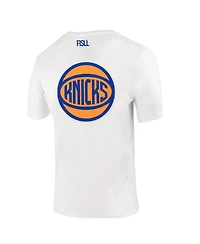 Fisll Men's and Women's White New York Knicks Burst Logo T-Shirt