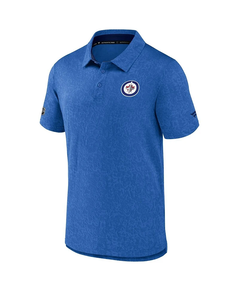 Fanatics Men's Light Blue Winnipeg Jets Authentic Pro Anniversary Polo Shirt