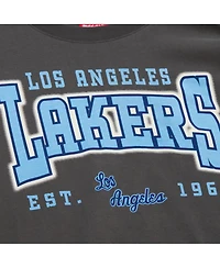 Mitchell & Ness Women's Charcoal Los Angeles Lakers Hardwood Classics Oversized Boyfriend T-Shirt