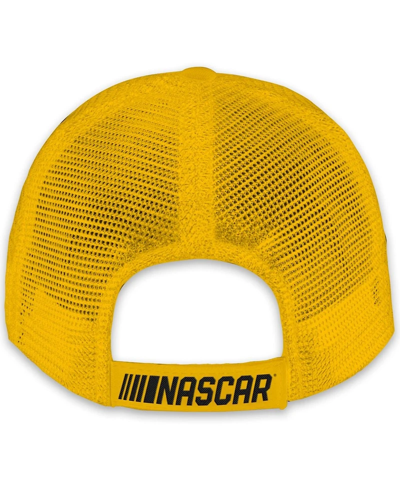 Checkered Flag Sports Men's and Women's Yellow Joey Logano Shell-Pennzoil Adjustable Trucker Hat