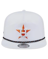 New Era Men's White Houston Astros Perforated Golfer Snapback Hat