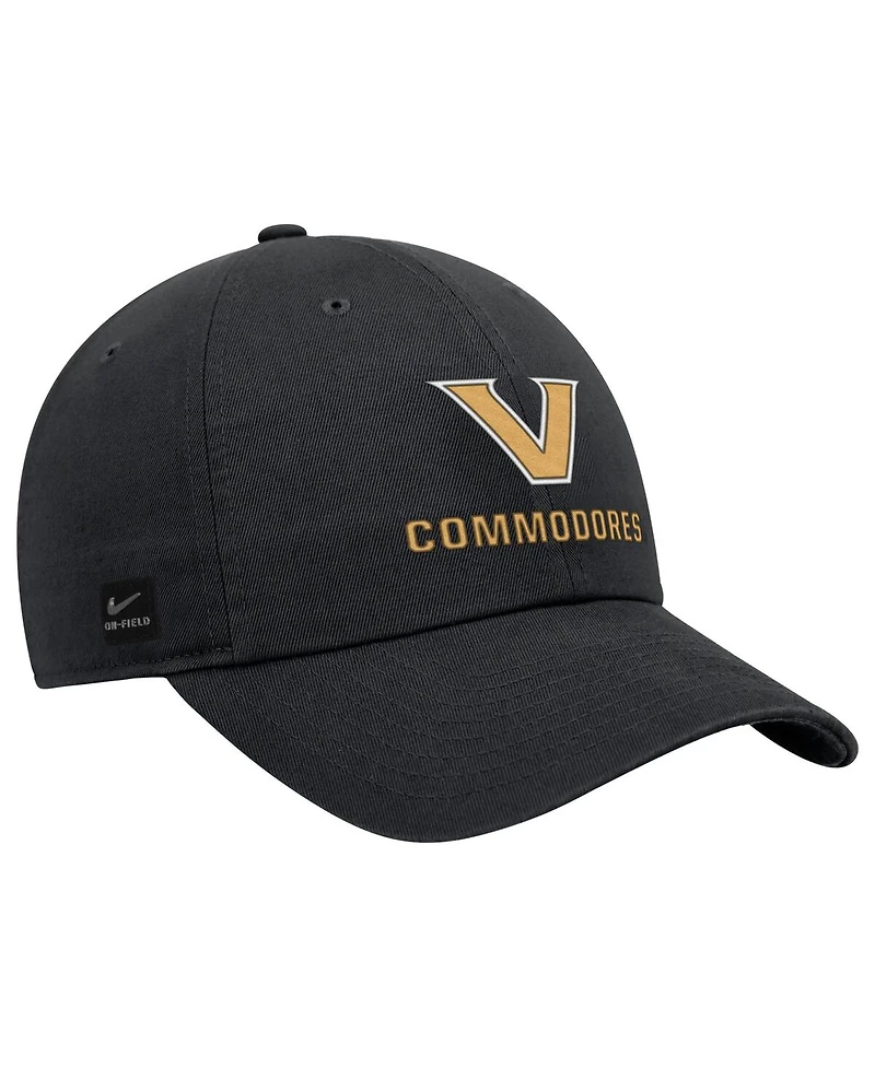 Nike Men's Black Vanderbilt Commodores 2025 On-Field Club Adjustable Hat