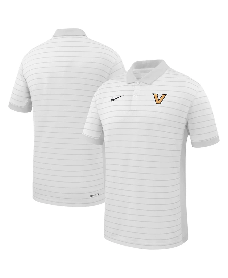 Nike Men's White Vanderbilt Commodores 2025 Early Season Coaches Sideline Victory Stripe Performance Polo Shirt