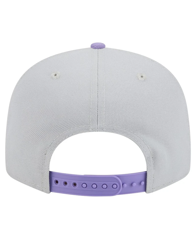 New Era Men's Gray/Light Purple Willy Wonka and the Chocolate Factory Two-Tone 9FIFTY Snapback Hat
