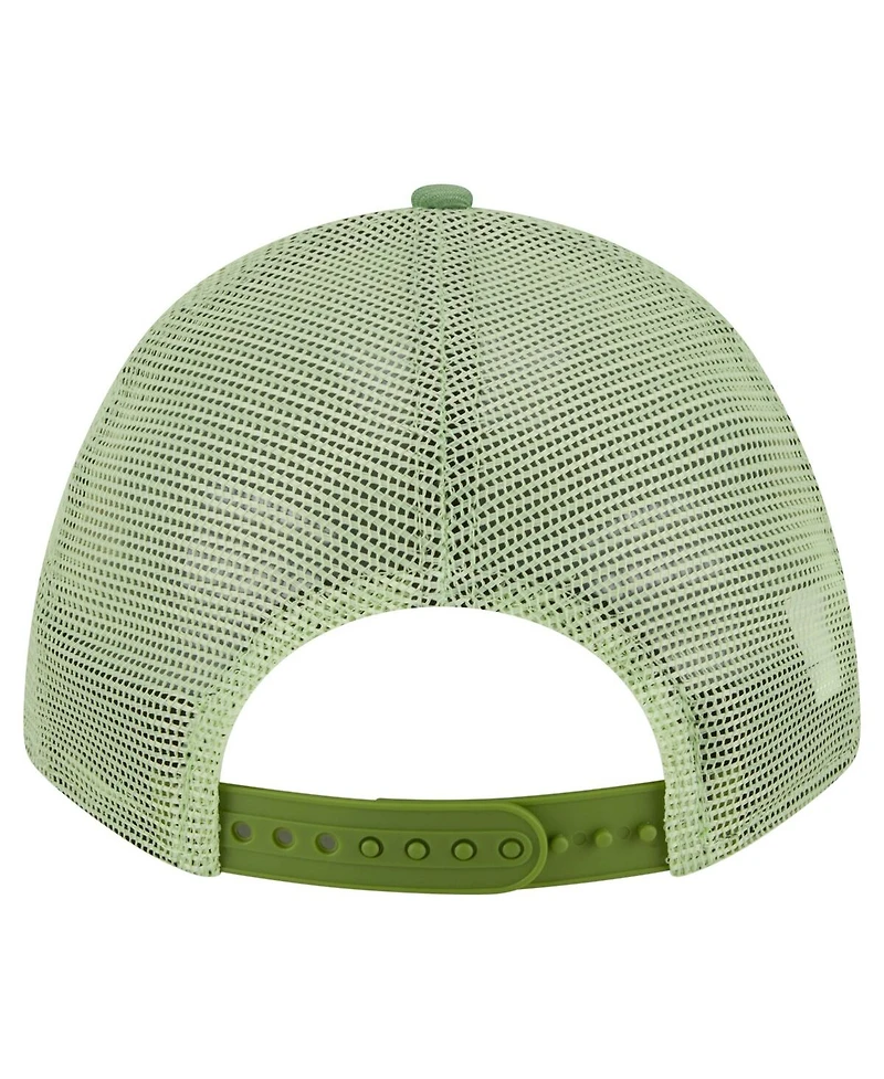 New Era Men's Green Columbus Crew Color Pack 9FORTY M-Crown A-Frame Adjustable Trucker Hat