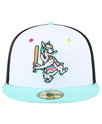 New Era Men's White Hickory Crawdads Copa de la Diversion 59FIFTY Fitted Hat
