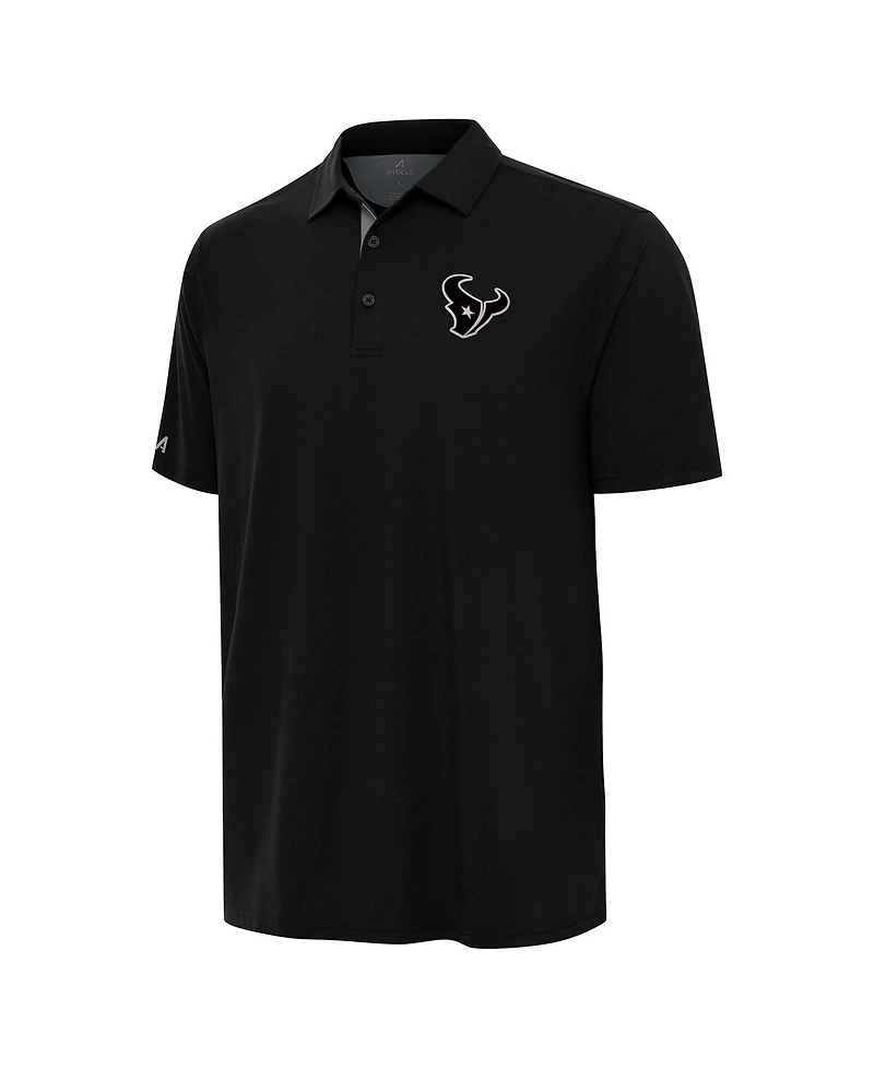 Antigua Men's Black Houston Texans Era Polo Shirt