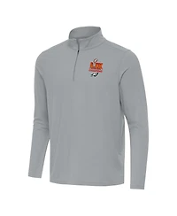 Antigua Men's Gray Philadelphia Eagles Super Bowl Lix Champions Intent Quarter-Zip Pullover Sweatshirt