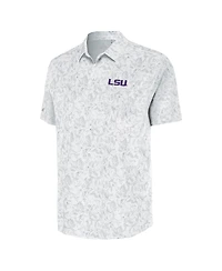 Antigua Men's White Lsu Tigers Lush Button-Up Shirt