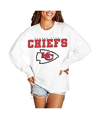 Gameday Couture Women's White Kansas City Chiefs Big Goals Oversized Long Sleeve T-Shirt