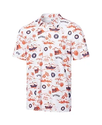 Reyn Spooner Men's White Houston Astros Pua Performance Polo Shirt