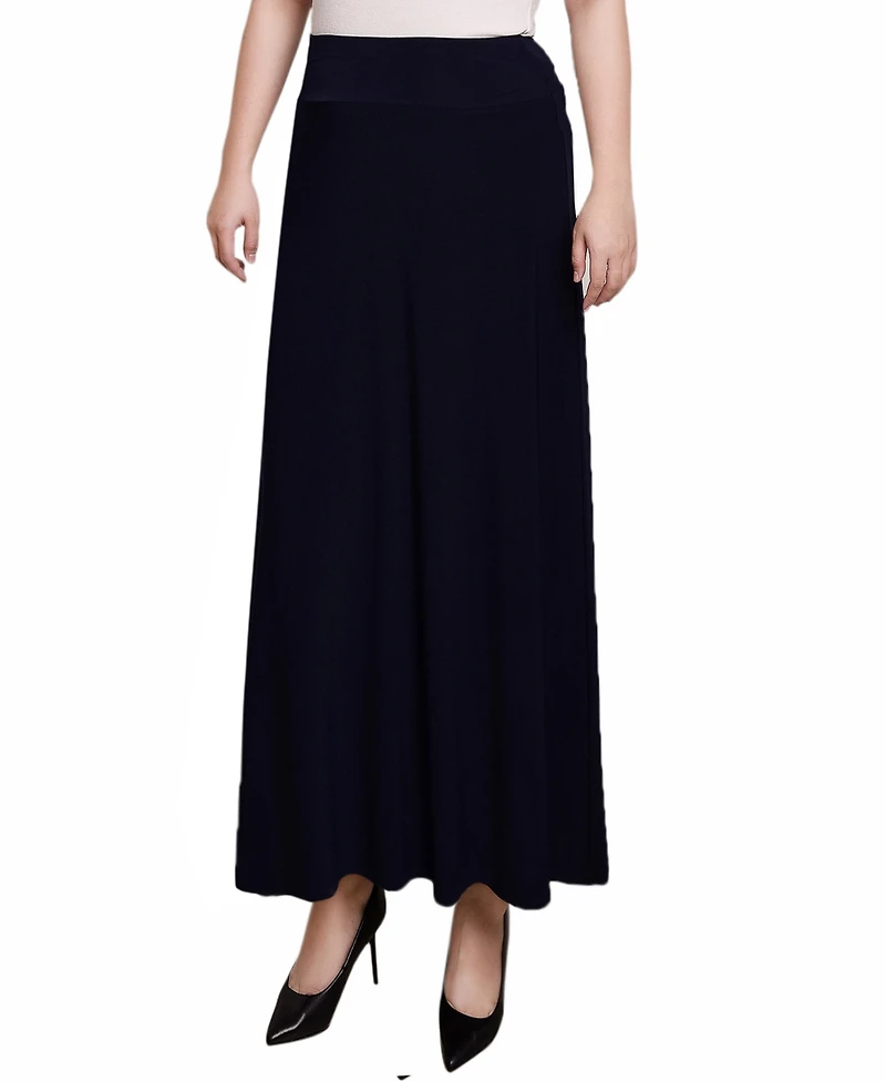 Ny Collection Petite Wide Yoked Maxi Skirt