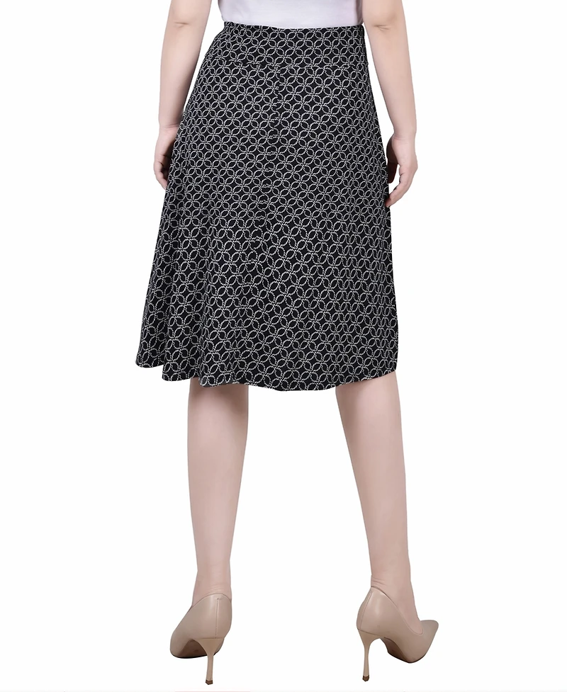Ny Collection Petite Wide Waisted Knee Length Skirt