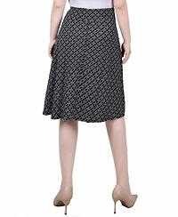 Ny Collection Petite Wide Waisted Knee Length Skirt