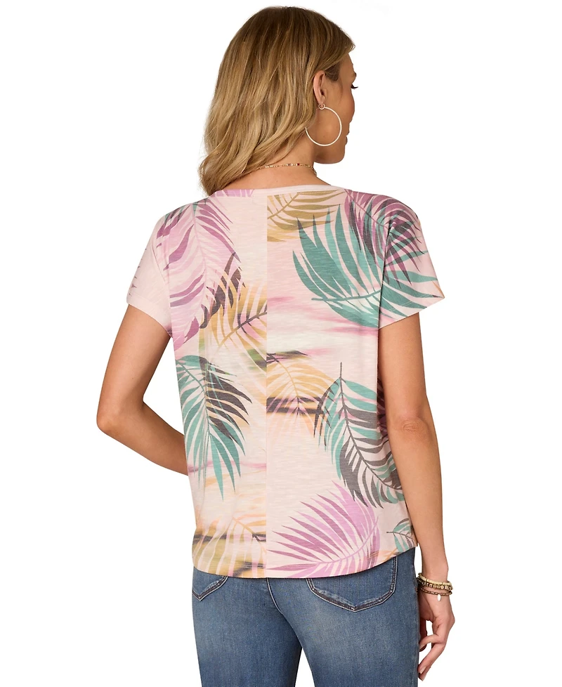 Democracy Petite Twist-Front Dolman-Sleeve Knit Top