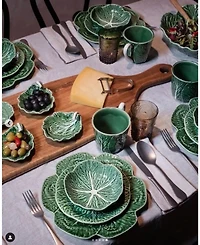 Bordallo Pinheiro Cabbage Dinner Plates, Set of 4