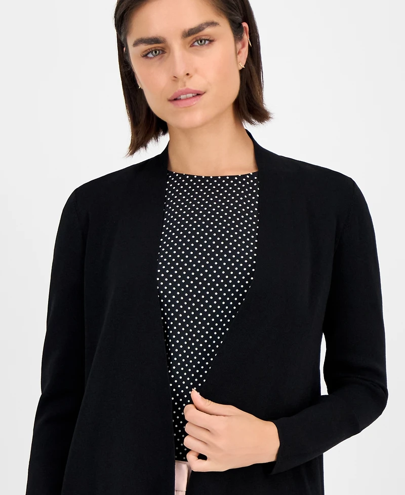 Anne Klein Women's Napa Fine Rib Pocket Cardigan