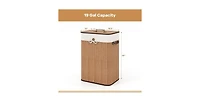 Volenca 19 Gal Rectangle Laundry Basket Bamboo Clothes Hamper with Handles and Lid