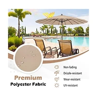 9 Feet Round Patio Umbrella with 18 Fiberglass Ribs