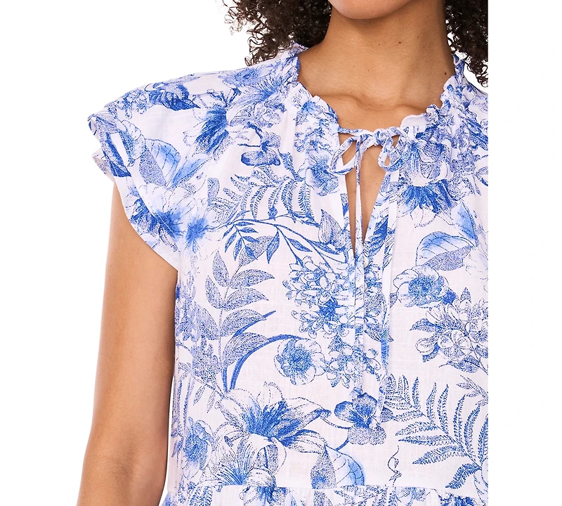 Msk Women's Short-Sleeve Fit & Flare Dress