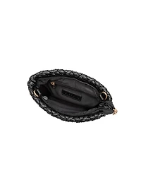 Melie Bianco Daisy Woven Small Crossbody Bag