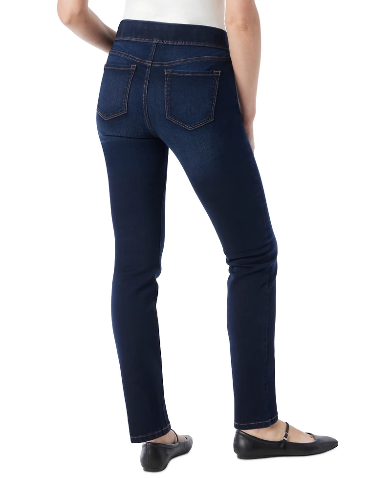 Gloria Vanderbilt Petite Amanda High Rise Pull-On Slim Straight Leg Jeans
