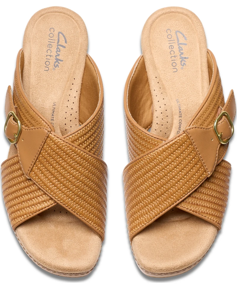 Clarks Collection Women's Seannah Nora Wedge Sandals