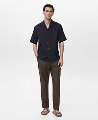 Mango Men's Stripped Structure Shirt