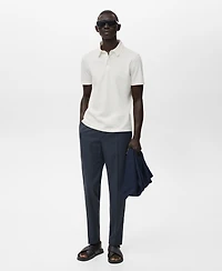 Mango Men's Cotton Tapered Crop Pants