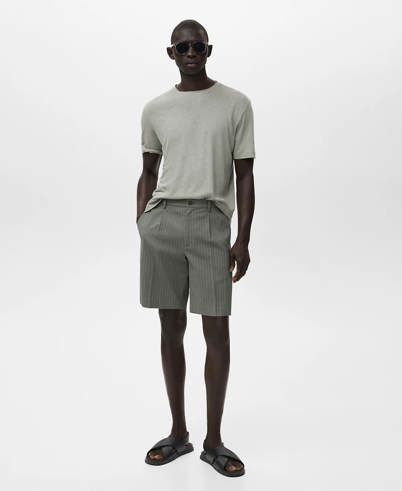 Mango Men's Slim-Fit Chino Cotton Bermuda Shorts