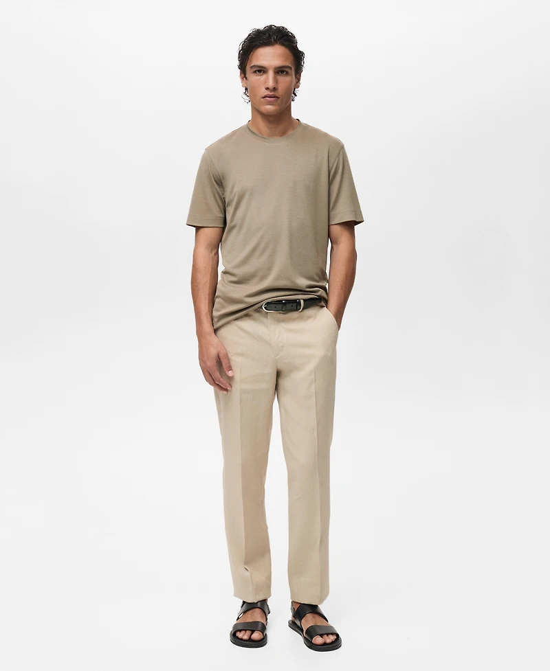 Mango Men's Short-Sleeved Lyocell T-Shirt