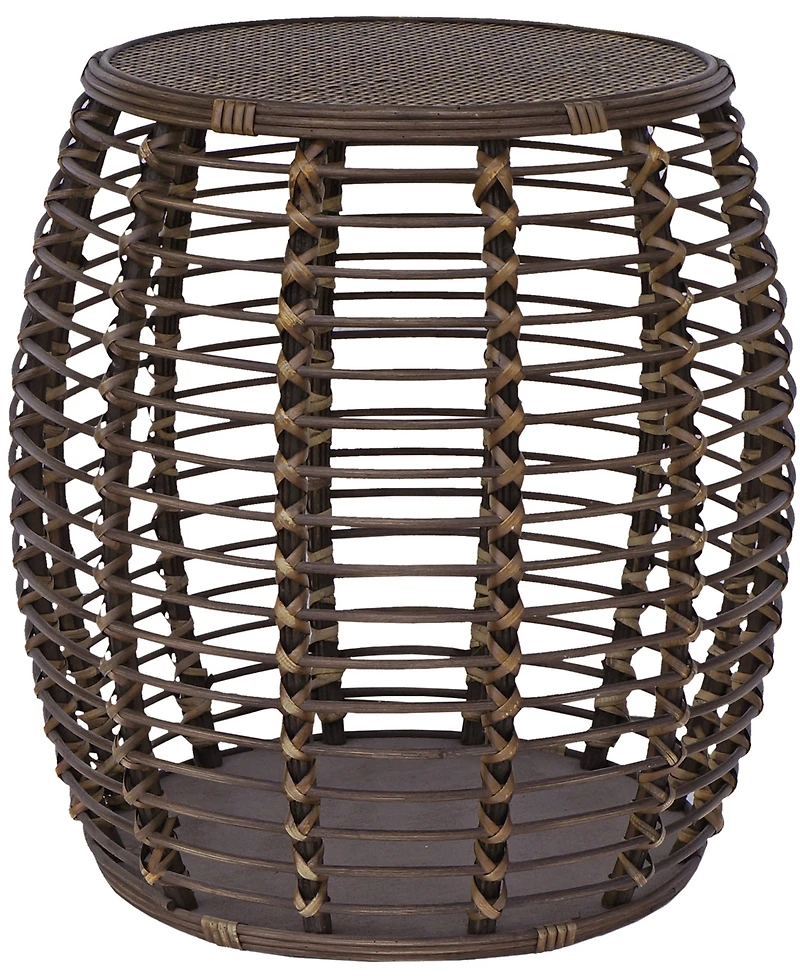 Gallerie Decor 20" Java Rattan Handwoven End Table