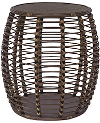 Gallerie Decor 20" Java Rattan Handwoven End Table