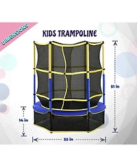 Plexalife 55" Kiddy Trampoline & Enclosure Set - Easy Assembly