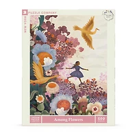 New York Puzzle Company Among Flowers 500 Piece Puzzle