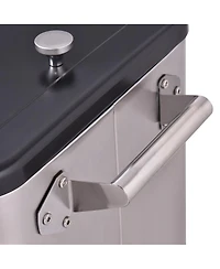Mecale 80 Quart Patio Rolling Stainless Steel Ice Beverage Cooler