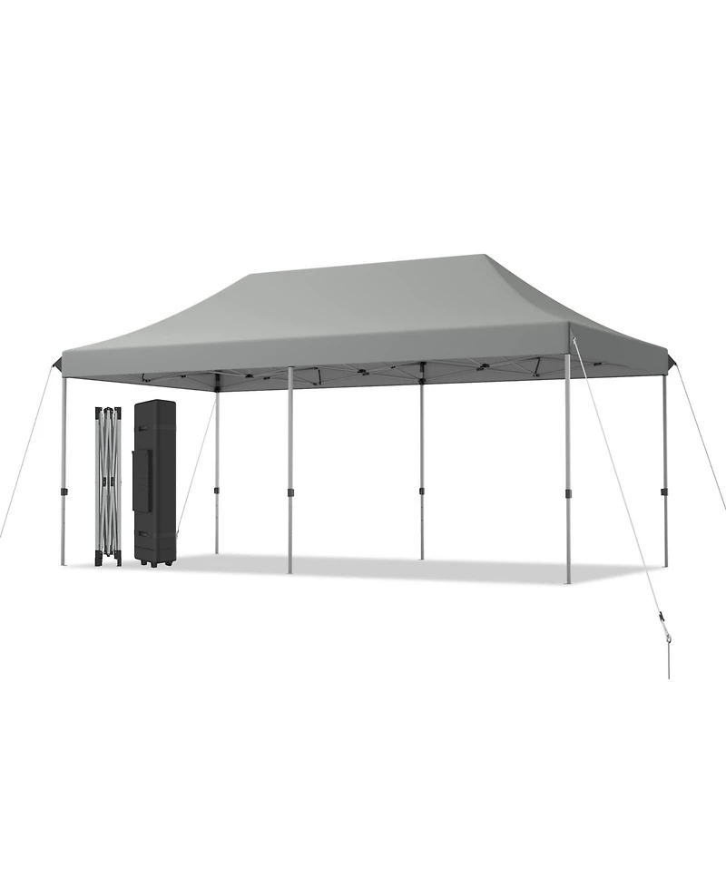 10 x 20 Feet Adjustable Folding Heavy Duty Sun Shelter with Carrying Bag