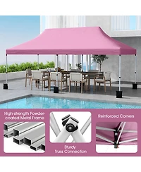 10 X 20 Ft Pop up Canopy Tent Foldable Portable Outdoor Gazebo with Carry Bag